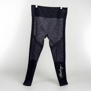 Hurley Activewear Leggings Womens Black Gray Athletic Biking Pants